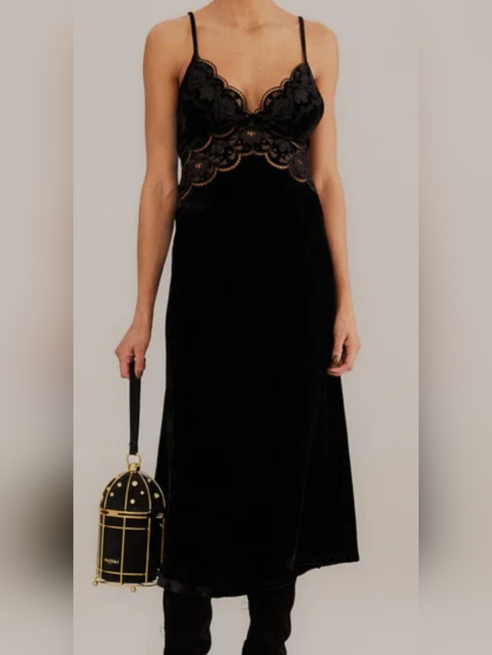 Farm Rio Richelieu Velvet Midi Dress - Picture 10 of 10